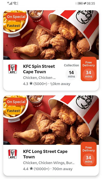 KFC Delivery | Menu & Order Online | Mr D Food